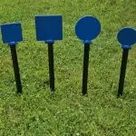 Płytka stalowa okrągła 20 cm ze stojakiem – zdjęcie 2