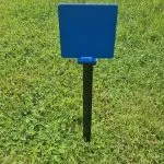 Płytka strzelecka stalowa 20×20 cm ze stojakiem – zdjęcie 1