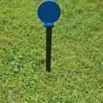 Płytka stalowa okrągła fi 15 cm ze stojakiem – zdjęcie 1