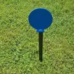 Płytka stalowa okrągła 20 cm ze stojakiem – zdjęcie 1
