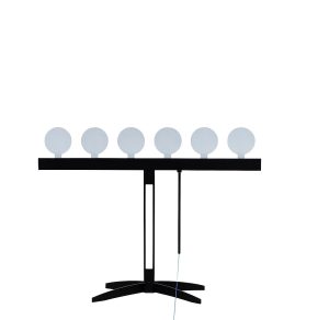 Plate Rack strzelecki – stalowy cel reaktywny z 6 płytkami na belce 160 cm, do strzelań pistoletowych